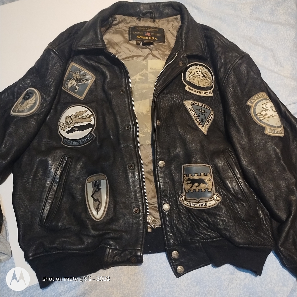 Vintage real leather avirex jacket